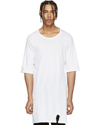 White Knit Mesh Crew-neck T-shirt