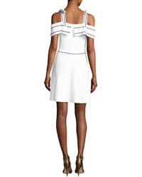 Parker Dorothy Knit Cold Shoulder Dress White