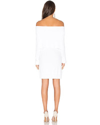 Central Park West Modena Off Shoulder Sweater In White