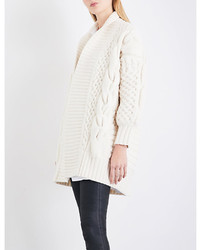 Burberry Camrosebrooke Cable Knit Wool And Cashmere Blend Cardigan