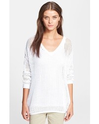 White Knit Oversized Sweater