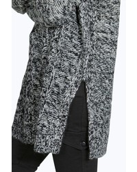 Boohoo Alexis Side Slit Cable Knit Tunic