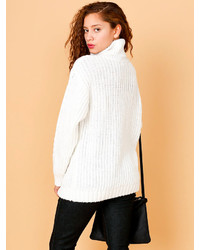 American Apparel Vintage Cable Knit Chunky Turtleneck Sweater