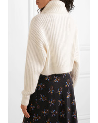 3.1 Phillip Lim Cropped Ribbed Wool Blend Turtleneck Sweater