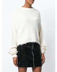Unravel Project Frayed Ribbed Sweater
