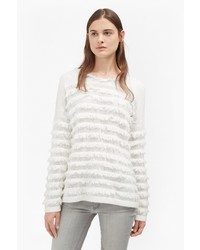 French Connection Pointelle Fringing Oversized Jumper
