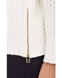 TOMORROWLAND Hexagon Stitched Oversized Sweater White