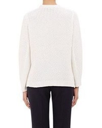 TOMORROWLAND Hexagon Stitched Oversized Sweater White