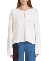 Hellessy Keyhole Shoulder Merino Wool Sweater