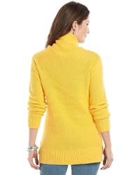 Chaps Petite Cable Knit Tunic Sweater