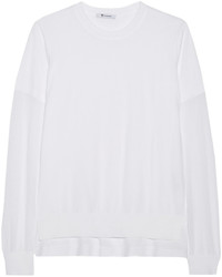 Alexander Wang T By Knitted Cotton Blend Top