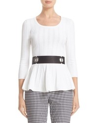 St. John Collection Icacos Knit Peplum Top