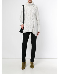 N.Peal Cable Knit Poncho
