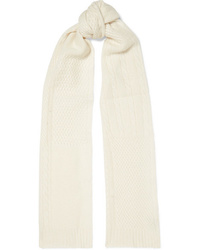 Portolano Cable And Waffle Knit Cashmere Scarf