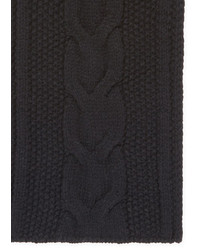 Cable Knit Cashmere Long Scarf 70 X 9