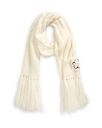 Ted Baker London Iciey Cable Knit Wool Blend Scarf In Cream At Nordstrom