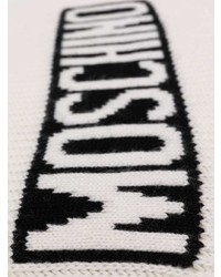 Moschino Logo Knit Ribbed Scarf