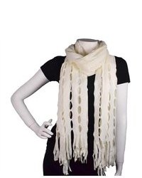 TheDapperTie White Fashion Winter Knit Scarf Scarf C1
