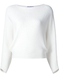 Dusan Ribbed Boat Neck Knitted Top