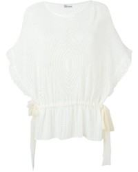 RED Valentino Open Knit Drawstring Top