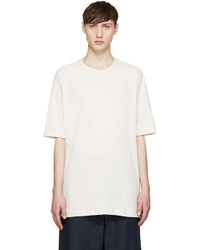 White Knit Silk Crew-neck T-shirt