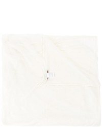 White Knit Silk Scarf