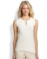 Saks Fifth Avenue Collection Keyhole Knit Shell