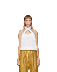 Givenchy White Open Knit Halter Top