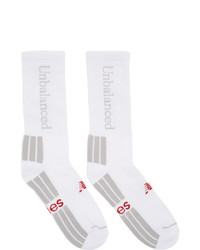 ARIES White New Balance Edition Unbalanced Socks