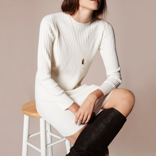 club monaco ribbed sweater dress