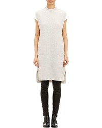 Vince Mixed Knit Sweater Dress Colorless