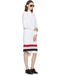 Thom Browne White Knit Sweater Dress