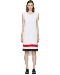Thom Browne White Knit Sweater Dress
