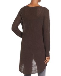 Eileen Fisher Petite Lightweight Organic Linen Knit Bateau Neck Sweater