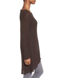 Eileen Fisher Petite Lightweight Organic Linen Knit Bateau Neck Sweater