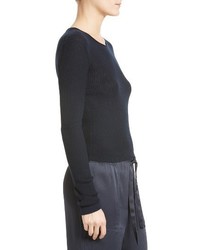 Vince Rib Cashmere Crop Pullover