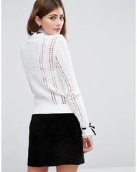 Asos Sweater In Ruffle Cable