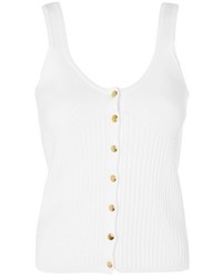 Topshop Gold Tone Button Knit Camisole Top