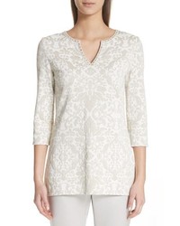 St. John Collection Gold Leaf Brocade Tunic