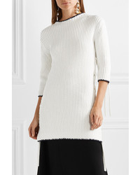 By Malene Birger Lace Up Ribbed Cotton Tunic