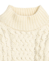 H&M Cable Knit Sweater Natural White Ladies
