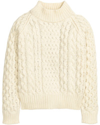 H&M Cable Knit Sweater Natural White Ladies