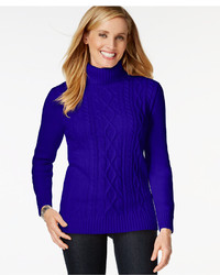 Karen Scott Cable Knit Turtleneck Sweater Only At Macys