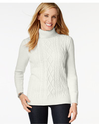 Karen Scott Cable Knit Turtleneck Sweater Only At Macys