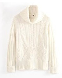ChicNova High Collar Cable  Knitted Pullover