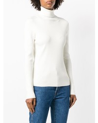 Tory Burch Roll Neck Ribbed Knit Sweater