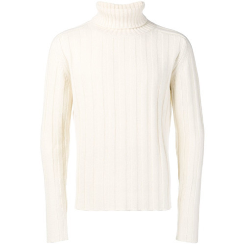 White roll neck outlet jumper men