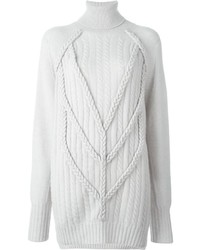 White Knit Wool Dress