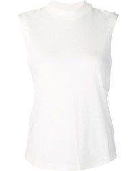 Women's White Knit Wool Sleeveless Top, White Textured Mini Skirt ...