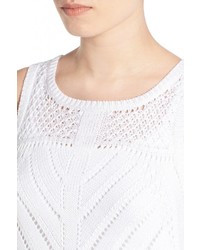 Cupcakes And Cashmere Addison Crochet Sleeveless Sweater